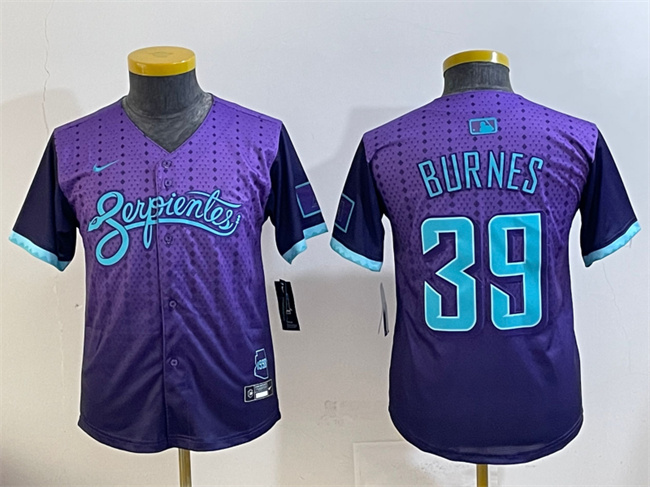 Youth Purple Arizona Diamondbacks #39 Corbin Burnes 2025 City Connect Limited Stitched Baseball Jersey